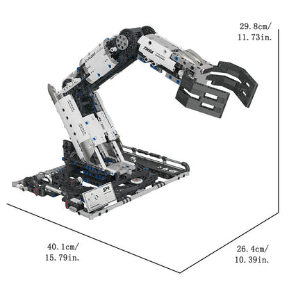 Brinquedo de Controle Remoto Programável com Blocos de Construção de Braço Robótico STEM Aprendizagem Cultivo do interesse em engenharia mecânica