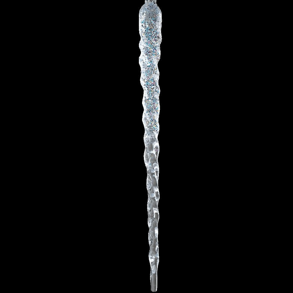 High Quality Crystal Clear Christmas Tree Ornaments Acrylic Glitter Icicle Decorations Transparent Hanging Party Holiday Decor