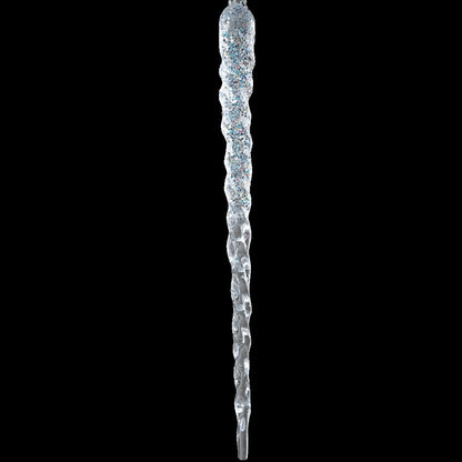 High Quality Crystal Clear Christmas Tree Ornaments Acrylic Glitter Icicle Decorations Transparent Hanging Party Holiday Decor