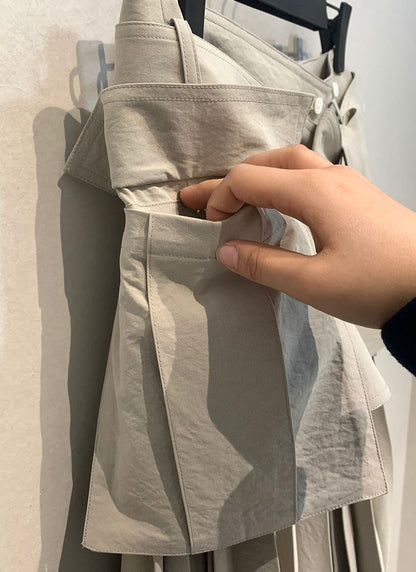 Spring Summer Vintage Japanese Casual Skirts Women Three-dimensional Two-piece Skirt High Waist All-match Pleated Faldas Mujer