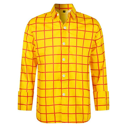 Adult Woody Cosplay Cow Shirts Hat Scraf Set Costume Men Roleplay Fantasia Outfits Halloween Carnival Party Disguise Suit