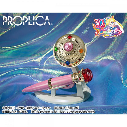Em Estoque Original BANDAI PROPLICA Moon Stick Broche de Transformação Caneta de Disfarce Estrela de Cristal Figura Anime Sailor Moon Modelo de Brinquedo