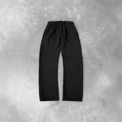 Men's Cotton Blend Elastic Waist Sports Casual Trousers Stretchy Sweatpants Solid Color Jogger for Daily Wear Running Streetwear