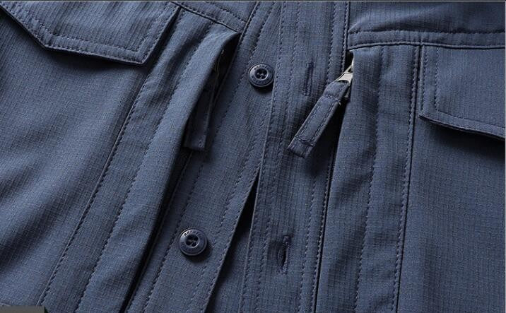 Men Outdoor Elastic Quick Drying Ventilation Cargo Shirts Spring Male Long Sleeves Thin Breathable Comfortable Waterproof Shirts