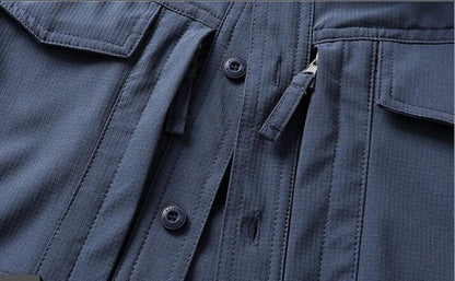 Men Outdoor Elastic Quick Drying Ventilation Cargo Shirts Spring Male Long Sleeves Thin Breathable Comfortable Waterproof Shirts