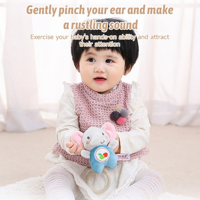 Baby Stroller Bed Hanging Bell Plush Toys Early Education Promote Children Color Cognition Sensory Plush Rattle Training Toys