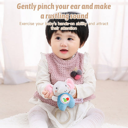 Baby Stroller Bed Hanging Bell Plush Toys Early Education Promote Children Color Cognition Sensory Plush Rattle Training Toys