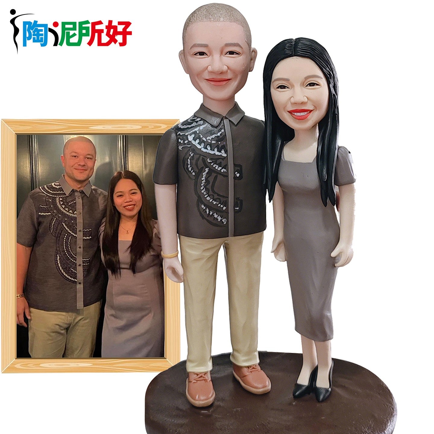 Bonecos Bobblehead Personalizados, Figura IA com Personalização de Corpo Inteiro, Boneco de Argila 3D Personalizado Baseado em Foto, Presente de Natal Para Esposa