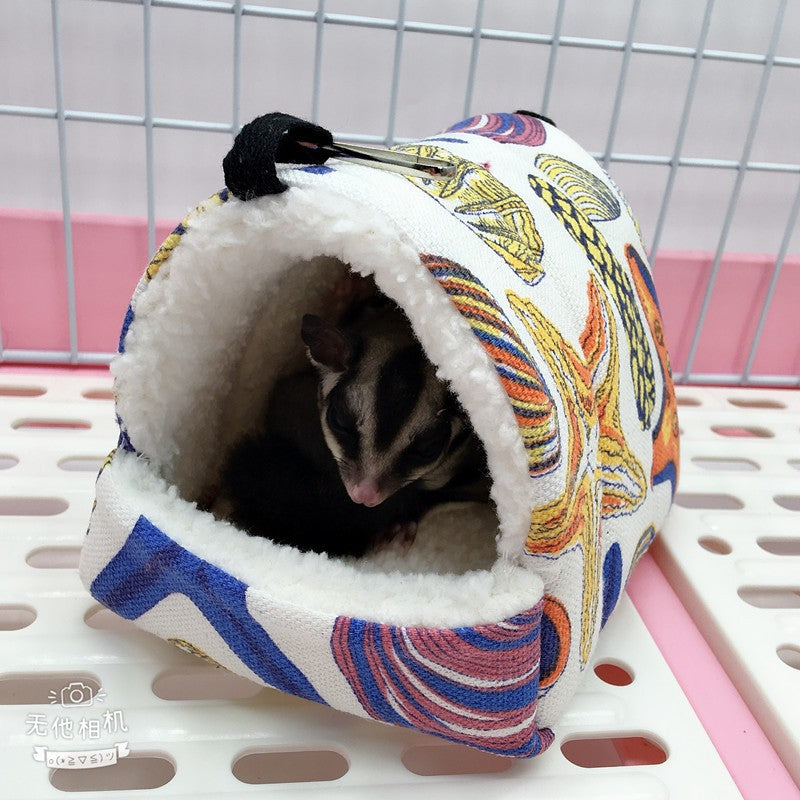 Ninho de Hamster Bolsa de Mel Esquilo Ramo de Flor Brilhante Porquinho-da-índia Porco-da-holanda Gato Longo Suprimentos de Aquecimento de Inverno para Animais de Estimação Gaiolas de Algodão