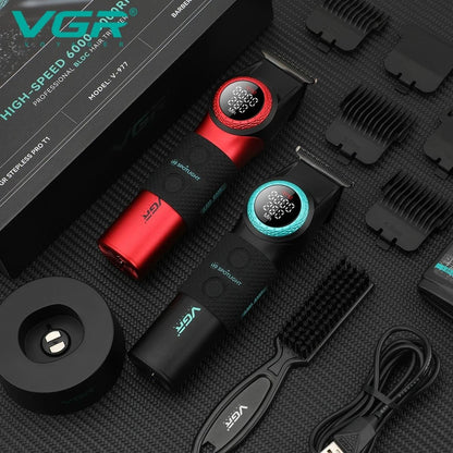 VGR Hair Trimmers Professional Hair Clippers Electric Hair Clippers 0MM Trimmer Reciprocating Mens Beard Trimmers V-977 V-377