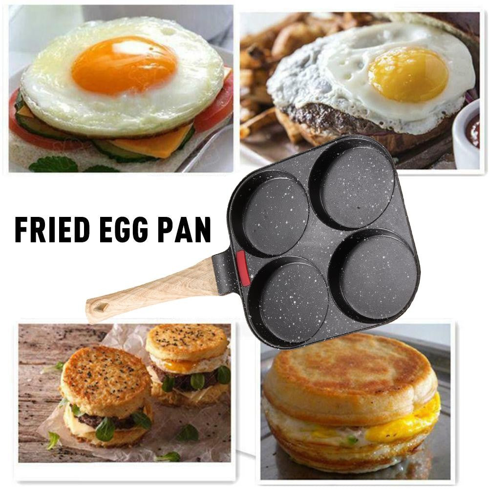 Frigideira de 4 Ovos Antiaderente para Café da Manhã, Mini Panquequeira Japonesa para Omeletes, À Prova de Ferrugem, Fritadeira para Cozinha Doméstica