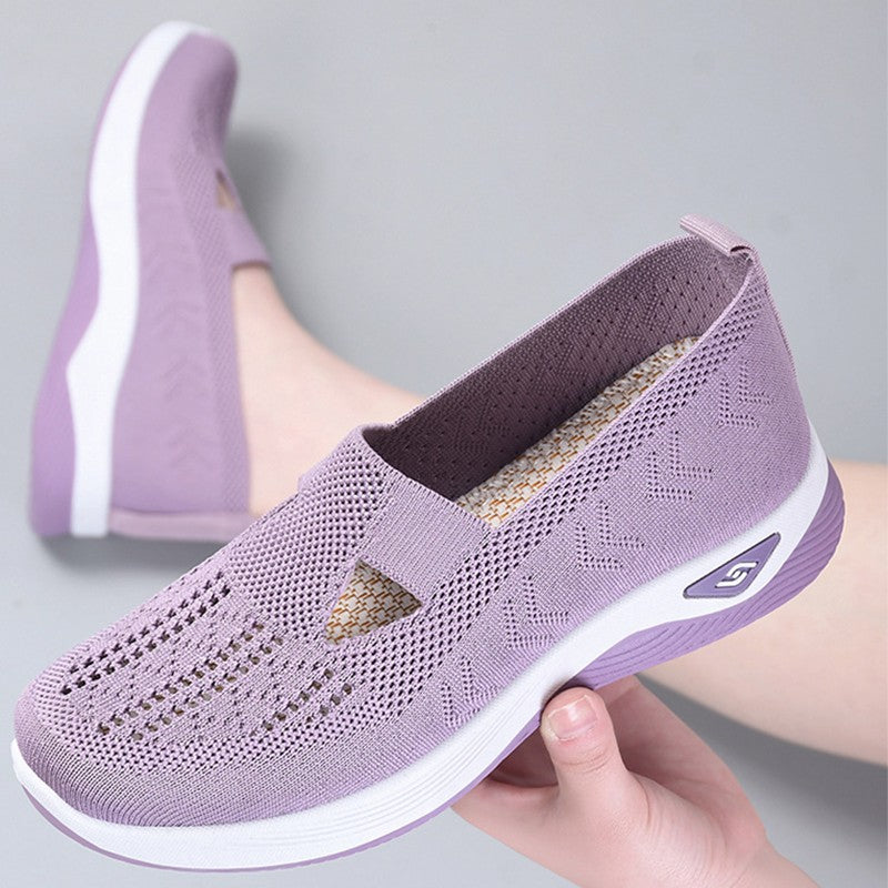 Women Wedges Sneakers High Quality Shoes Slip On Flats Men Loafers Breathable Mesh Running Sneakers Ladies Sport Shoes