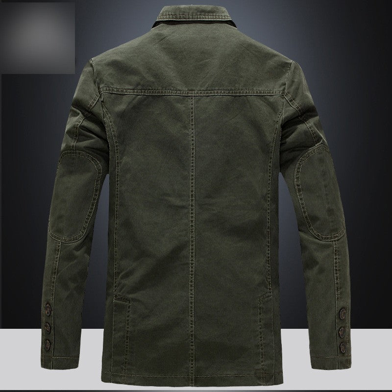 Men Blazer Middle-aged Loose Men Fashion Business British Style Casual Suit Three Button Cotton Casual Clothes Single West Coat