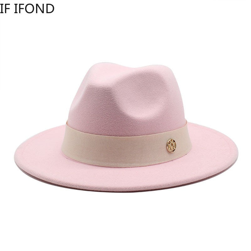 New Fedora Hat For Women Winter Elegant Fashion Formal Wedding Decorate Church Cap Panama Party Jazz Hat chapeau femme