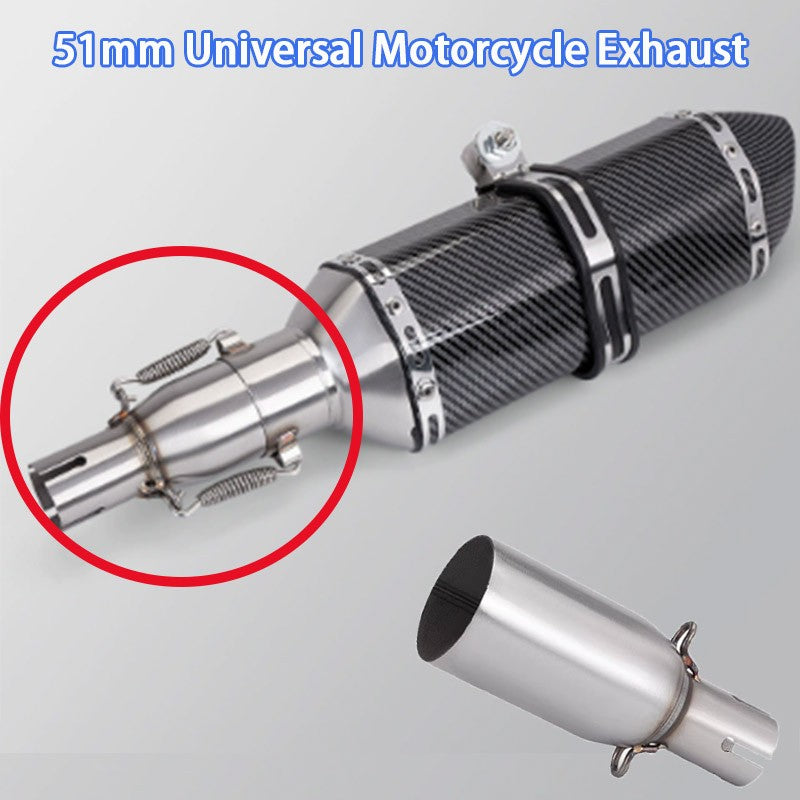 Motorcycle Modification Exhaust Pipe Exhaust Middle Section 28 30 32 33 35 38 40 42 45mm Adapter 51mm Exhaust