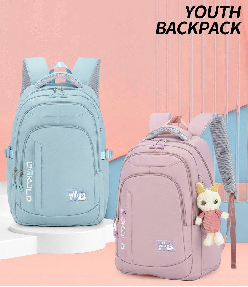 Girl School Bag Backpack Back Pack For Teenager Women Children Female Pink Schoolbag Primary High Bagpack Class Teens Child Kids