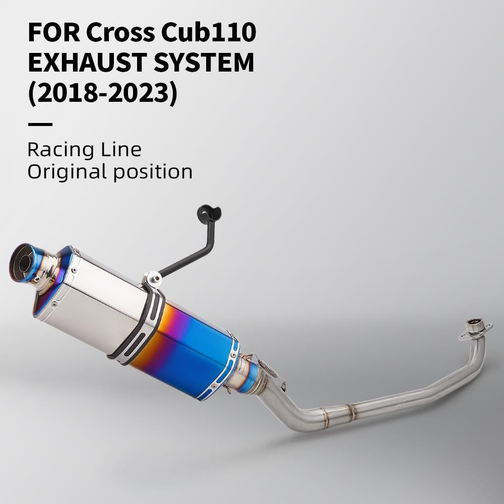 Motorcycle full exhaust system For Cross super CUB110 CC110 CUB125 CUB CC110 2021-2024 High performance low/high exhaust