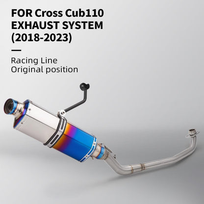 Motorcycle full exhaust system For Cross super CUB110 CC110 CUB125 CUB CC110 2021-2024 High performance low/high exhaust