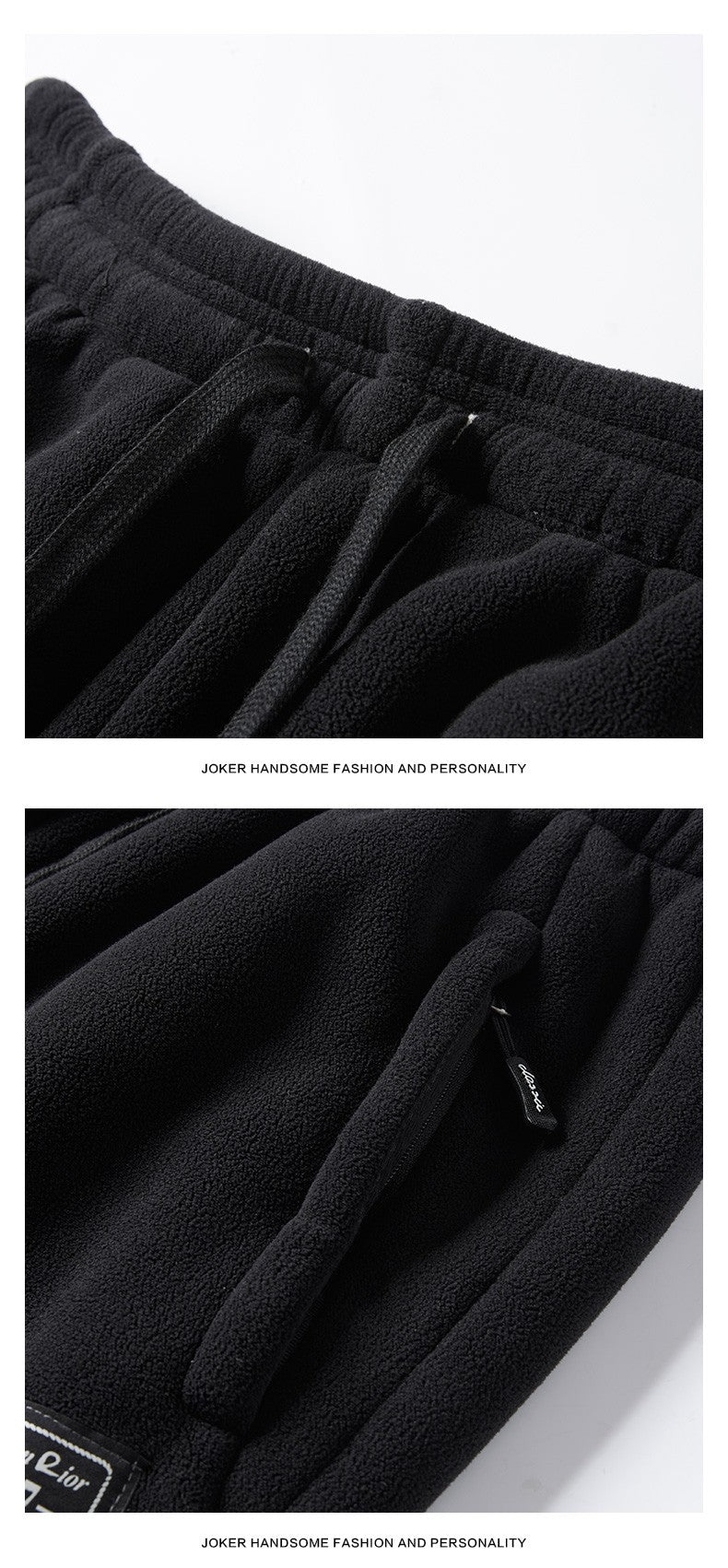 IPPOLICH Mens Winter Casual Pants Outdoor Plush Velvet Thickened Cold-proof Pure Cotton Casual Pants Men Windproof Warm Trousers