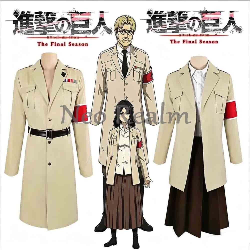 Anime Attack Final Season Freedom Mare Jacket Coat Cosplay Costume Halloween Carnival Outfit In Stock