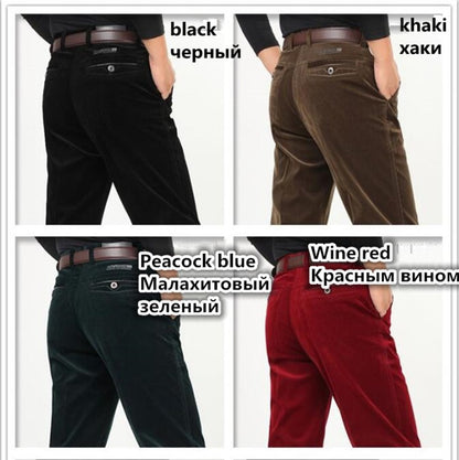 Corduroy pants loose joggers middle-aged men dad installed in autumn and winter 2023 men's casual Trousers for men streetwear