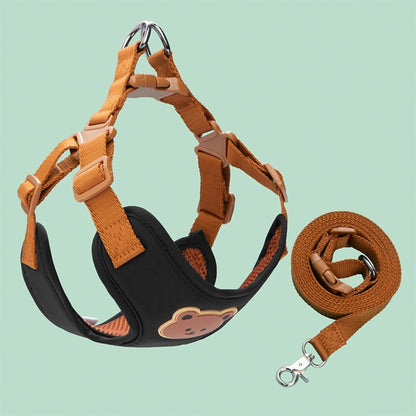 Creative Cute Pet Harness Leash Anti-Escape Adjustable Cat Chest Strap Vest No Pull Dog Collar Harness For Small Medium Dog Cat