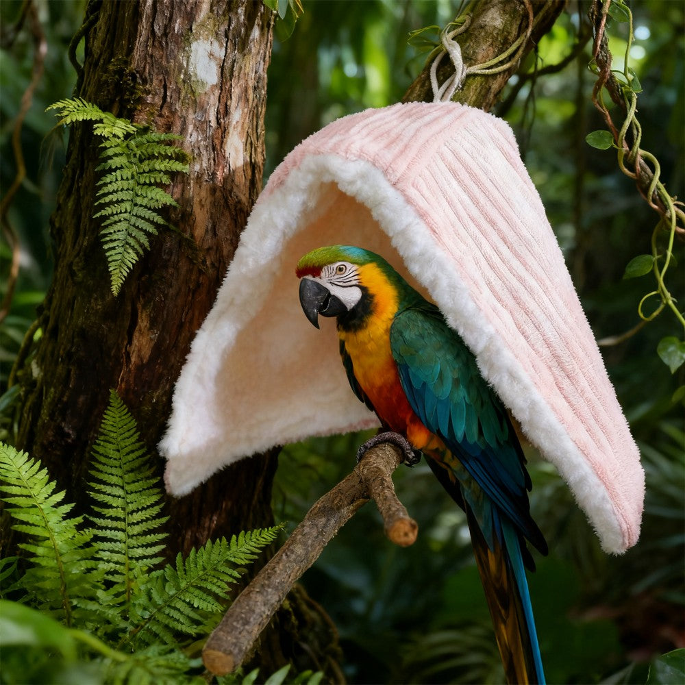 1 PC Xale Quentinho de Inverno para Pássaros Ninho Canto Cobertor de Papagaio para Animais de Estimação Pequenos Tenda Suspensa Decoração de Gaiola para Periquitos Agapornis