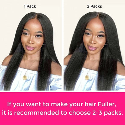Extensões de Cabelo Humano Cacheado Liso 100% Não Processado Remy Clip-in Extensões de Cabelo com Trama Dupla de Pele Clip-in Para Mulheres Negras