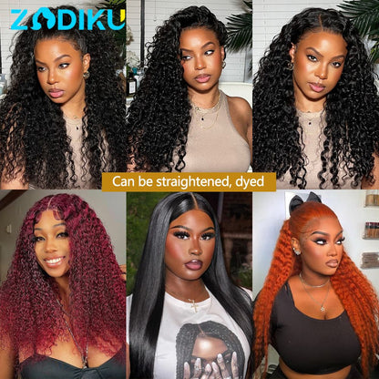 Cabelo Cacheado Tipo Kinky Cacheado 3 Peças 26 Polegadas Completo Cacheado Birmanês 100% Cabelo Humano de Alta Densidade Extensão de Cabelo Jerry Cacheado Bruto