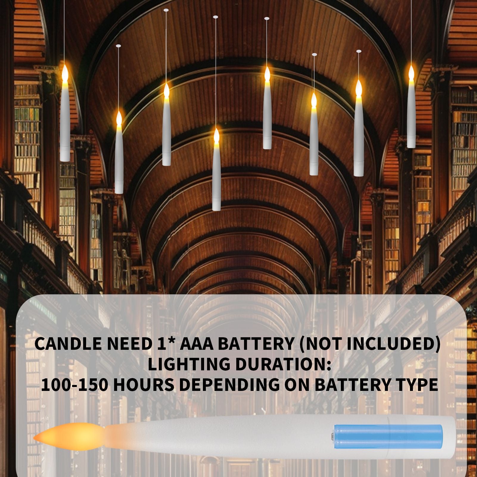 Flameless LED Taper Candles Christmas Tree Electric Candle Lights Mini Taper Clip-On Candles with Remote Timer for Wedding Decor