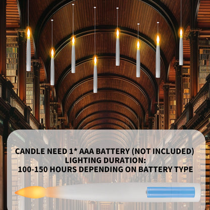 Flameless LED Taper Candles Christmas Tree Electric Candle Lights Mini Taper Clip-On Candles with Remote Timer for Wedding Decor