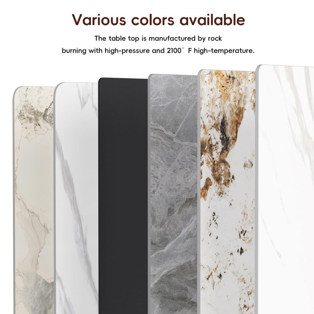 55 x 28 Inch Sintered Stone Tabletop for Standard and Sit to Stand Desk Frame, Table Top for Kitchen Table, Outdoor Indoor Dinin