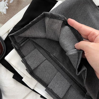 Low Waist Mini Skirt Y2K Black Low Rise Pleated Skort with Bulit-in Shorts Micro Miniskirt Women Teenage Girls Sweet Outfit