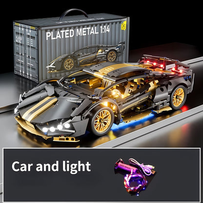 Blocos de Montar de Carro Esportivo de Corrida Técnico Maquete Técnicos para Adultos 1:14 DIY Supercarro Tijolo Quebra-Cabeça Brinquedos para Crianças e Adultos Presente?1280+peças?