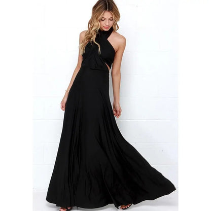 Sexy Women Multiway Wrap Convertible Boho Maxi Club Red Dress Bandage Long Dress