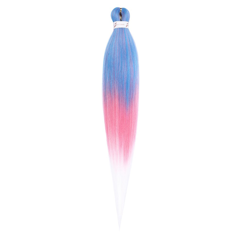 Cabelo Sintético Trançado Pré-esticado Profissional Sem Coceira Fibra Que Sela Em Água Quente 30'' Ombre Textura Yaki Extensões de Cabelo para Trança