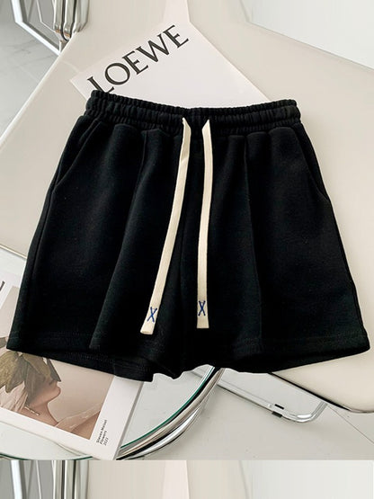 AOSSVIAO 2025 Summer Shorts Women Elasticity Lovely Girls Korean Style Sweet Students Harajuku Simple Pure Gray Trousers Female