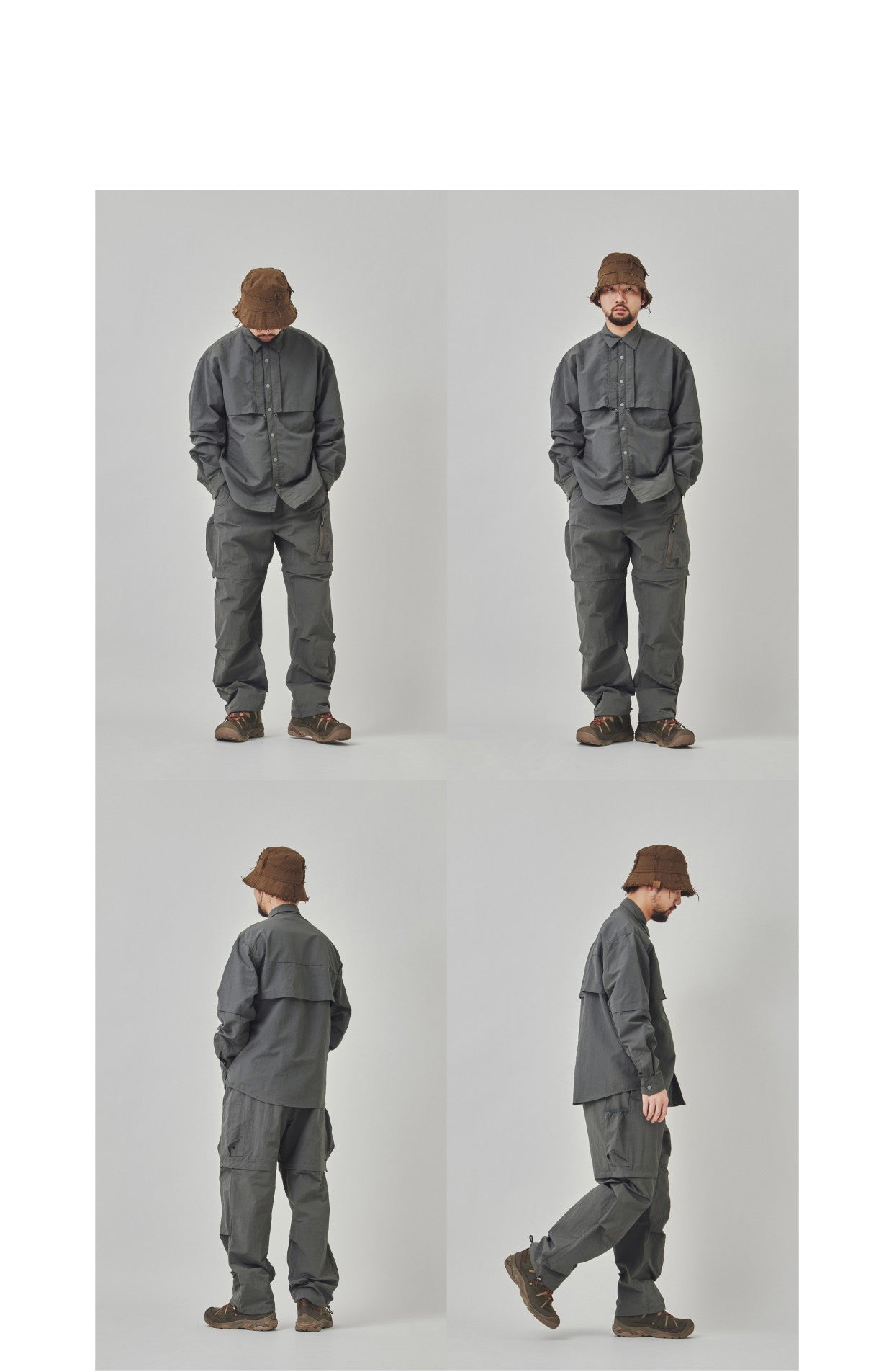 Men Outdoor Waterproof Quick Dry Lightweight Tack Techwear Cargo Shirts Man Streetwear Loose Casual Long Sleeve Oversize Shirt