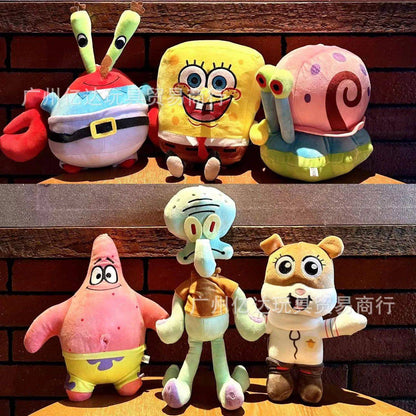 Spongebob Plush Patrick Star Eugene H. Krabs Gary the Snail Plush Toy Throw Pillow Halloween Decorations Birthday Gift Boy