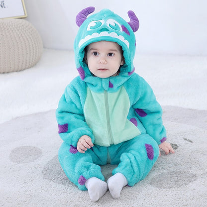 Pokemon Pikachu Snorlax Baby Clothes  Baby Jumpsuit Pajamas Newborn Bodysuit 0-3 Years Old Cosplay Costume Hooded Onesie