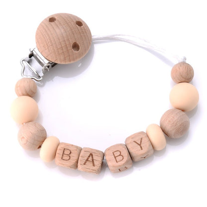 Baby Personalised Name Silicone Pacifier Clips Chain Wholesale 1Pcs Baby Nipple Pacifier Chain Cartoon Shape Holder