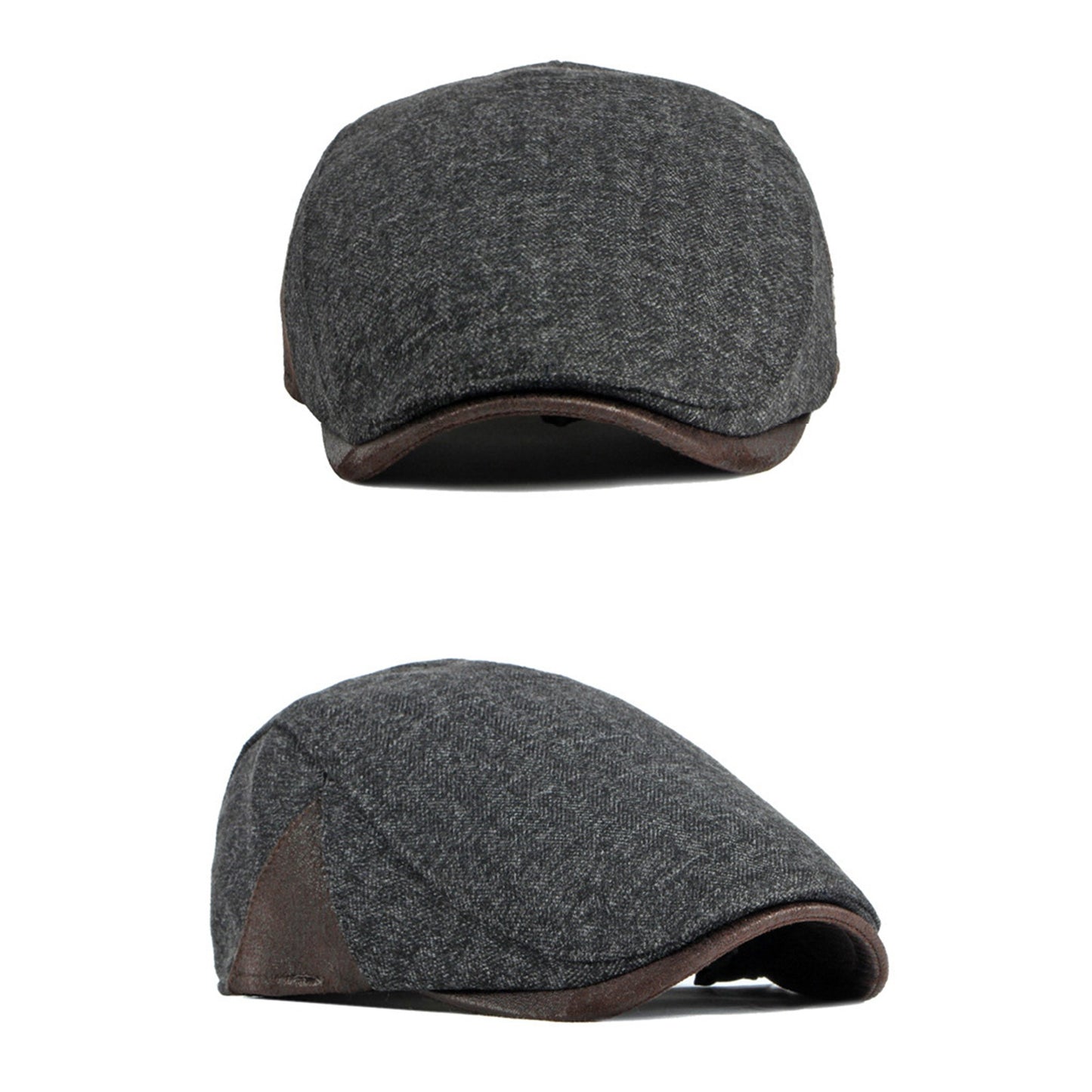 British Retro Beret Hat For Men Winter Thick Warm Woolen Newsboy Cap Fashion Outdoor Casual Cap