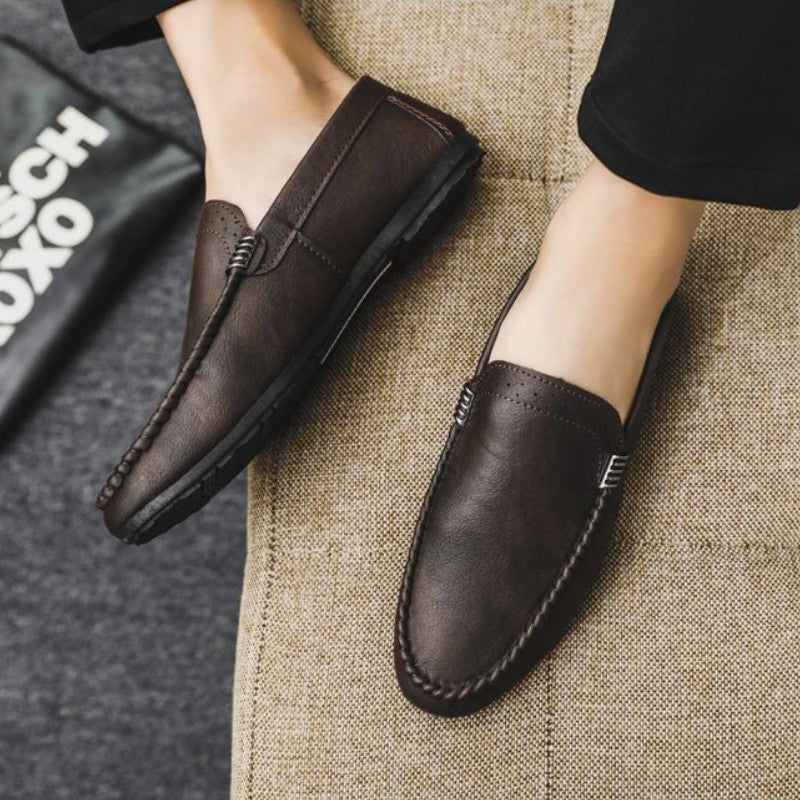Sapato Social Casual Masculino de Couro Preto Marrom Barato Liquidação Novos Sapatos Masculinos Oficiais Legítimos Cavalheiro 39