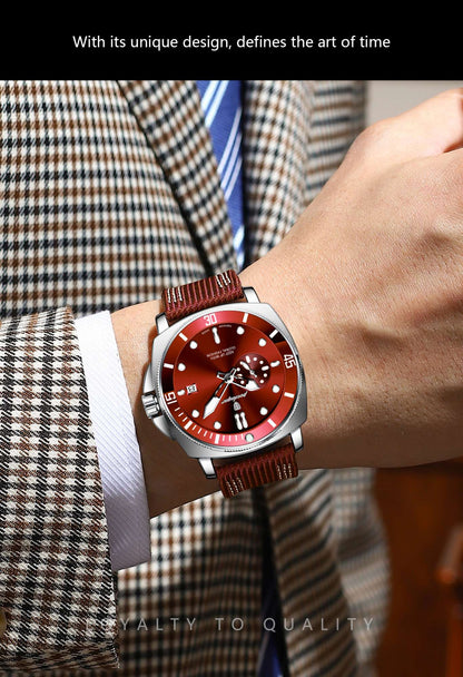 POEDAGAR Luxury Fashion Man Watch Luminous Waterproof Date Sport Watches For Men Nylon Leather Quartz Business Men's Clock Reloj