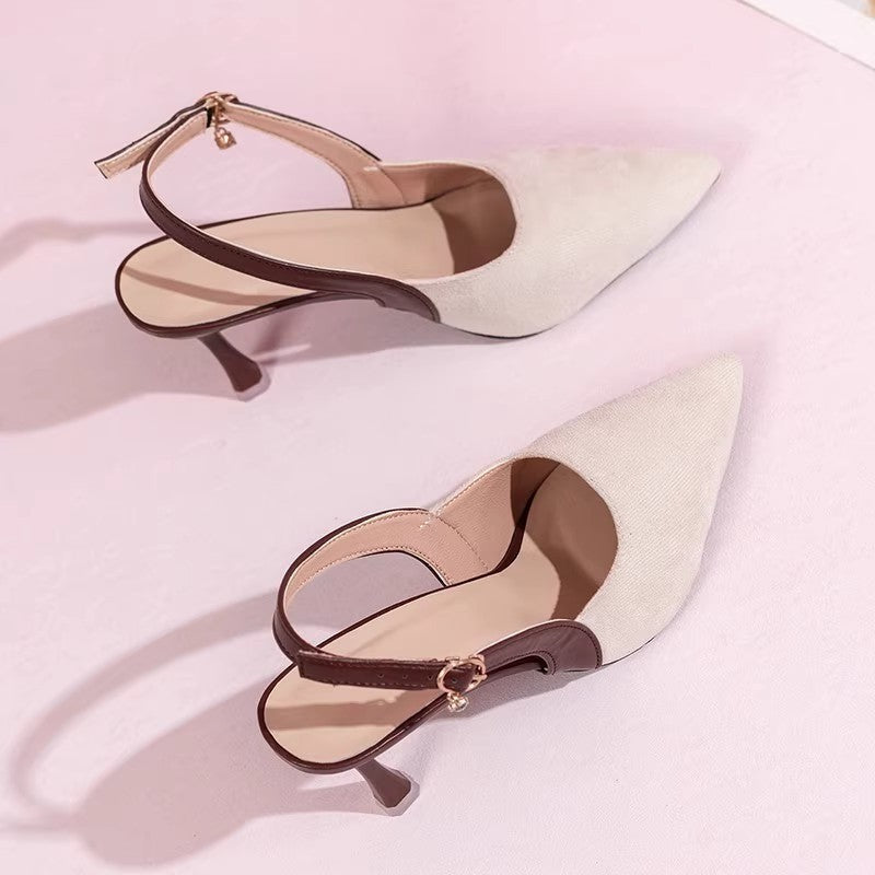 Arrival Pointed-Toe Stiletto Women's Sandals 2025 New Summer Elegant and Sensual Stiletto-Heeled Covered-Toe Shoes for Women