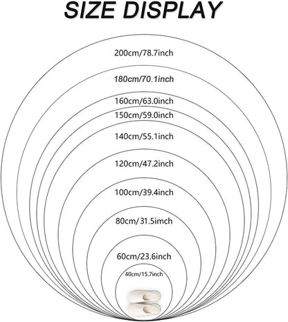 VIKAMA Short Pile Round Rugs Non Slip Area Rugs Living Room Fluffy Soft Carpet Bedroom Circle Floor Mat Bedside Rug Home Decor