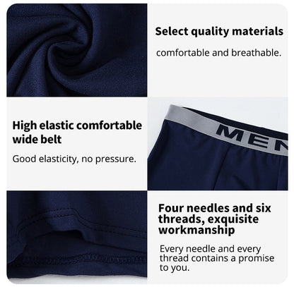 4/10 Piece Men's Black Fashionable Sexy Simple Underwear Boxer Shorts Plus Size Comfortable Versatile Casual Sports Beach Shorts