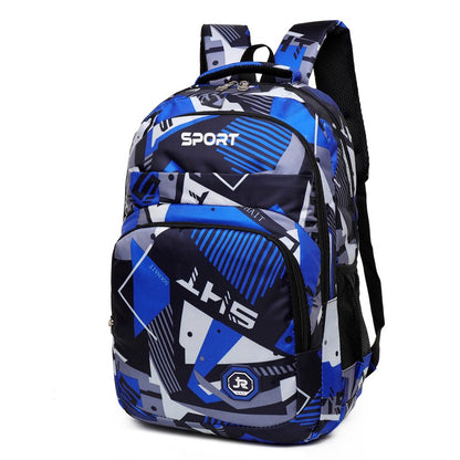 Mochila de lazer de grande capacidade - uma mochila escolar versátil equipada com alças ajustáveis, fecho de zíper e poliéster