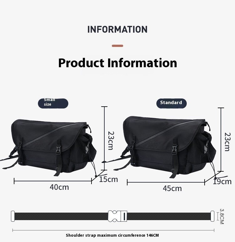 Causal Nylon Shoulder Man Bag Japanese Teenager School Laptop Sling Men's Bag Streetwear Travel Cross Bag Messenger Bags for Men
