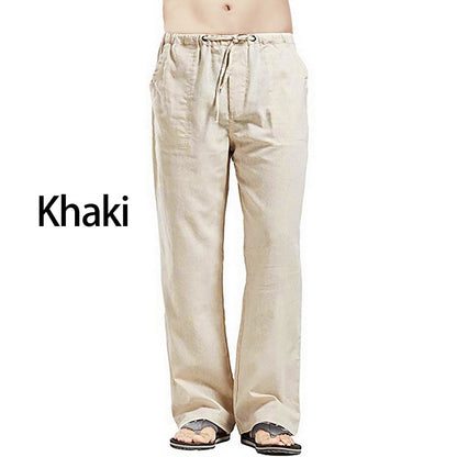 Fashion Mens Linen Wide Pants Korean Trousers Oversize Sports Streetwear Male Spring Yoga Pants Casual Men Clothing Sweatpants